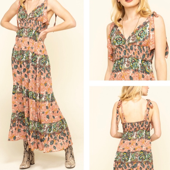 NWT F.P - Let’s Smock about it Maxi Dress - Picture 8 of 14